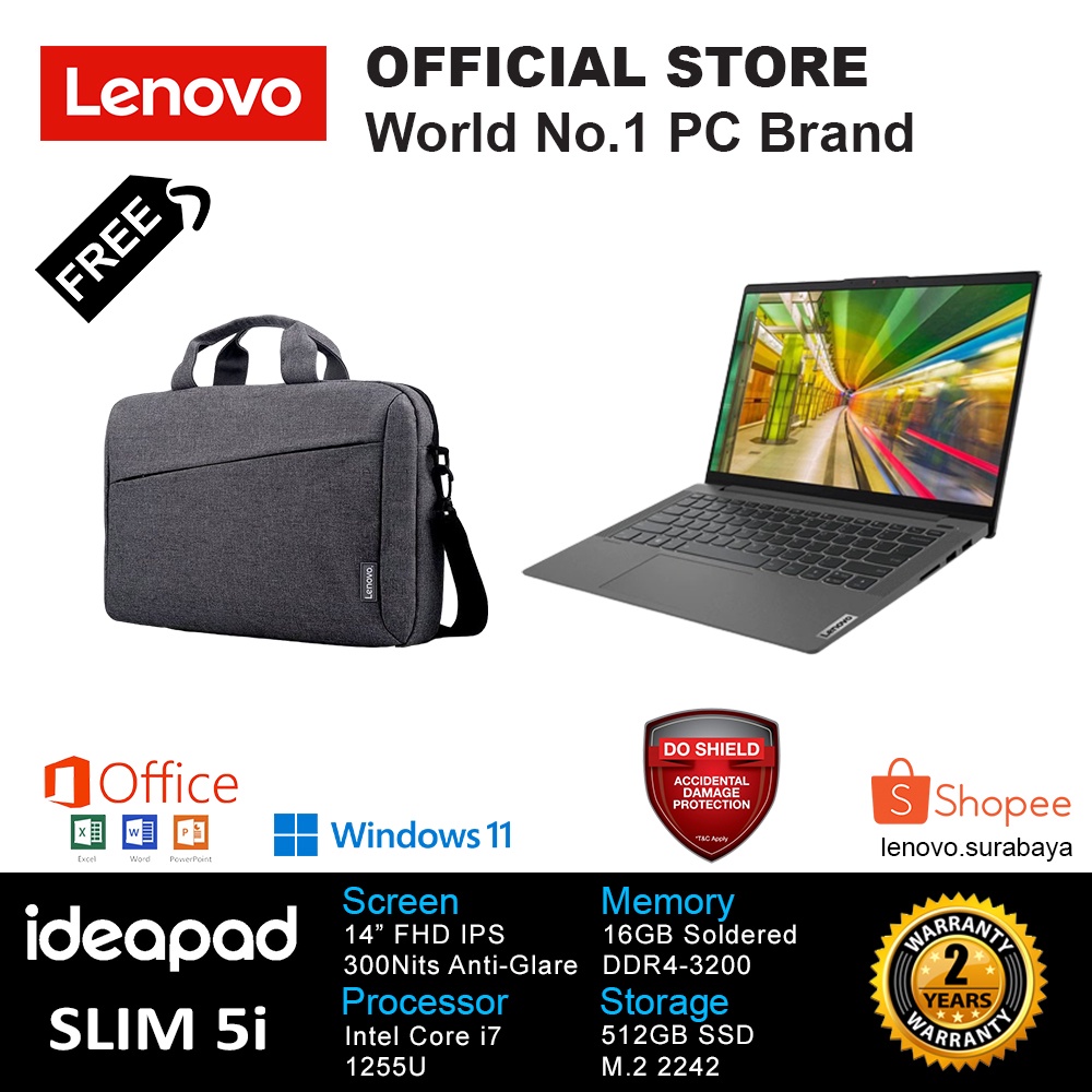 LENOVO IDEAPAD SLIM 5i IP 5-14IAL7 5SID GREY CORE i7-1255U