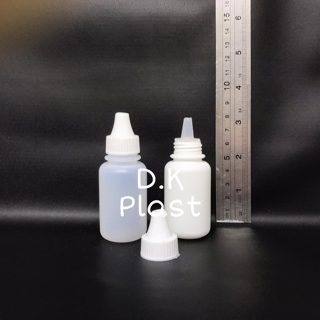 Botol Tetes 30ml Botol Plastik Tetes Mata 30ml HDPE Botol Isi Pewarna Kecil (ISI 25PCS)