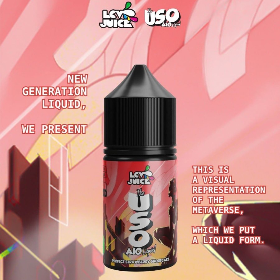 LCV JUICE THE USO AIO PERFECT STRAWBERRY SHORTCAKE 30ML LIQUID (1 PCS)