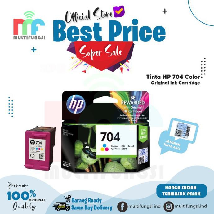 

Tinta HP 704 Colour Ink Cartridge - For 2010, 2060 / Color Original