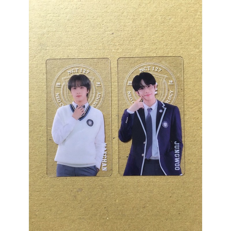 [ Ready take all ] pc photocard clear bookmark back to school kit nct 127 Jungwoo + haechan b2s kit