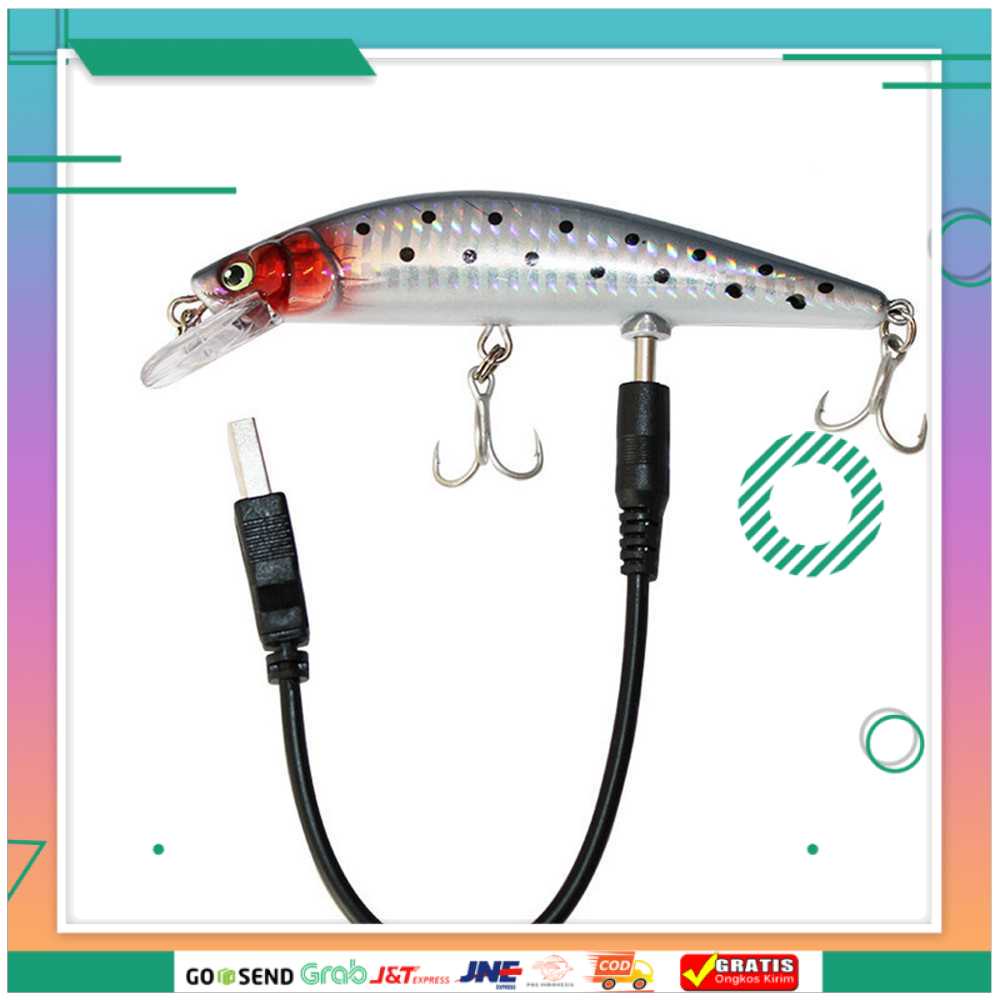 (BISA COD) FTIHSHPFEWIYONI Umpan Pancing Ikan Flashing LED Floating Lure Bait - m10