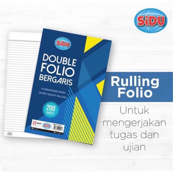 

Kertas Double Folio Bergaris SINAR DUNIA