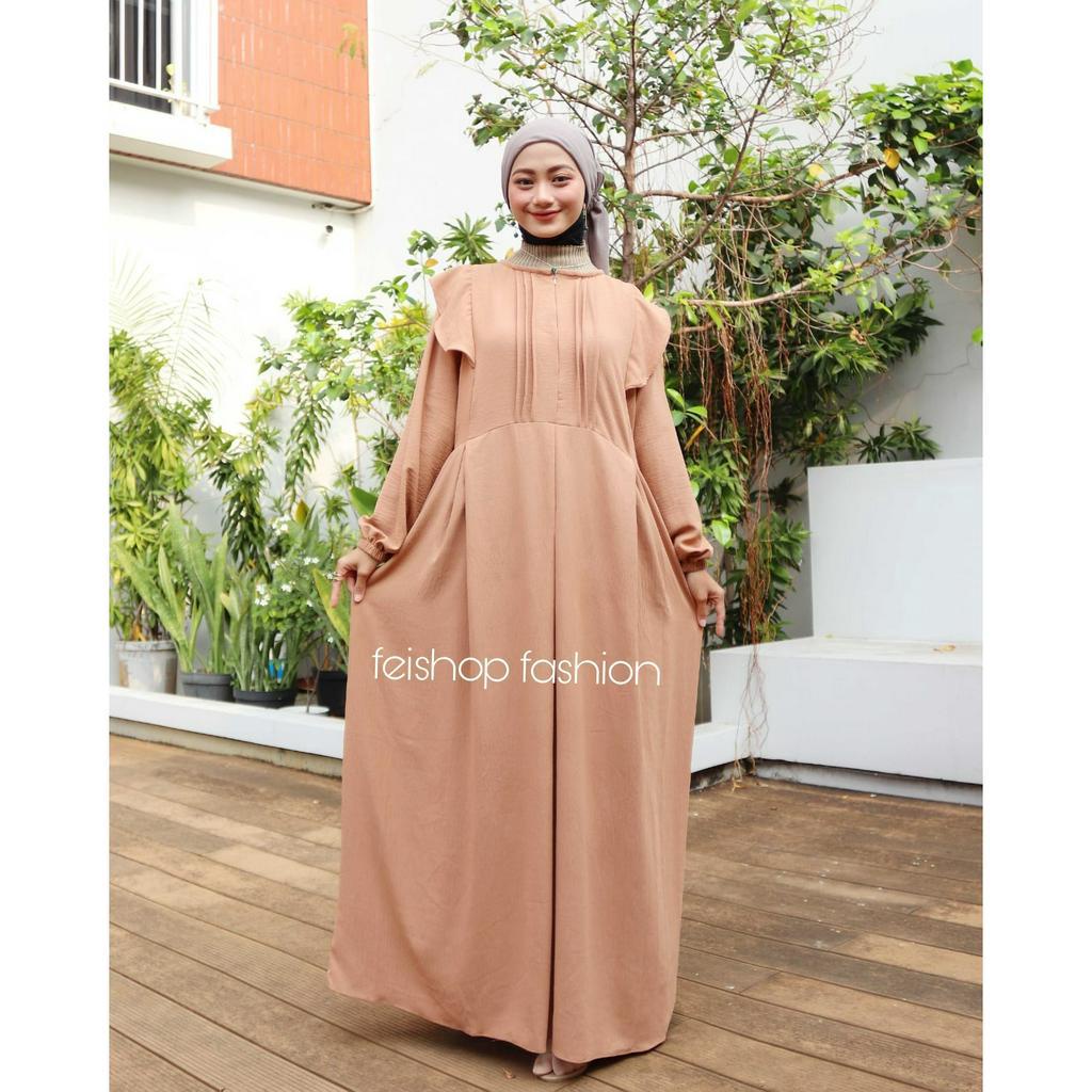 TANISHA DRESS MAXY CRINGKEL AIRFLOW / DRESS BUSUI FRIENDLY