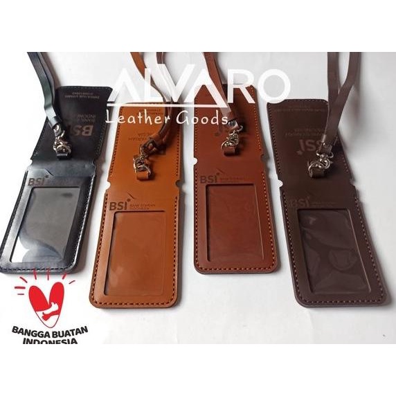 

NAME TAG KULIT CUSTOM LOGO DAN NAMA ID CARD HOLDER GANTUNGAN NAME TAG SDFD354154
