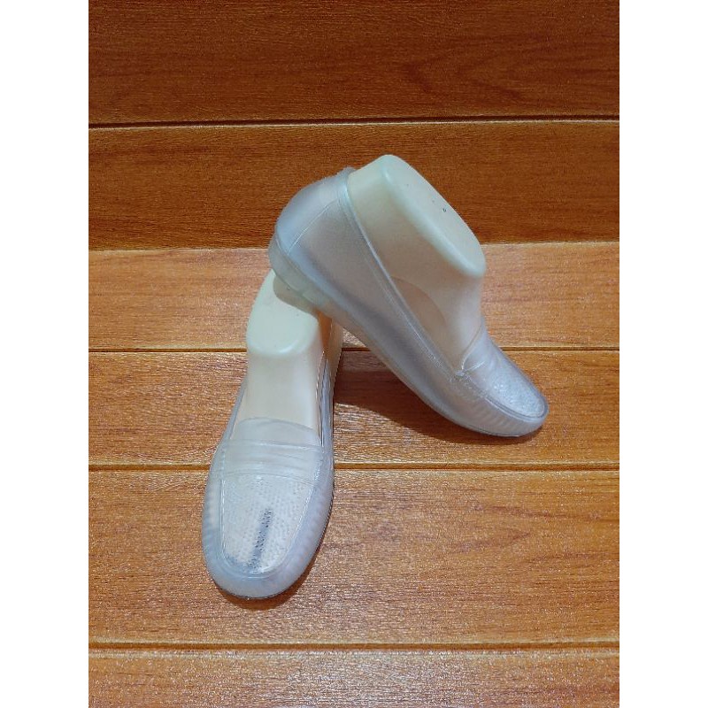 SEPATU PANTOEL WANITA,SEPATU KACA SUPER JELLY TRANSPARAN ORIGINAL
