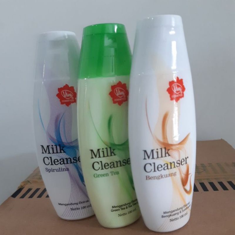 Viva Milk Cleanser Bengkoang/greentea/Spriluna 100ml