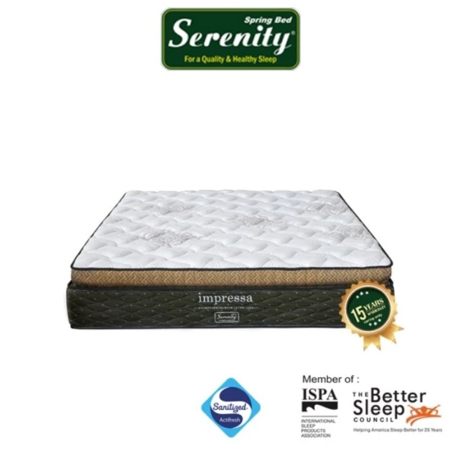 Kasur Springbed 160x200 Impressa Pocket Latex Serenity Elite kasur aja