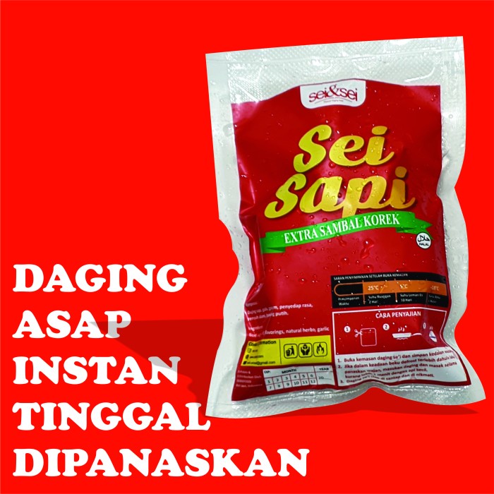 

sei sapi sei&sei 120gr bonus sambal korek - BARU