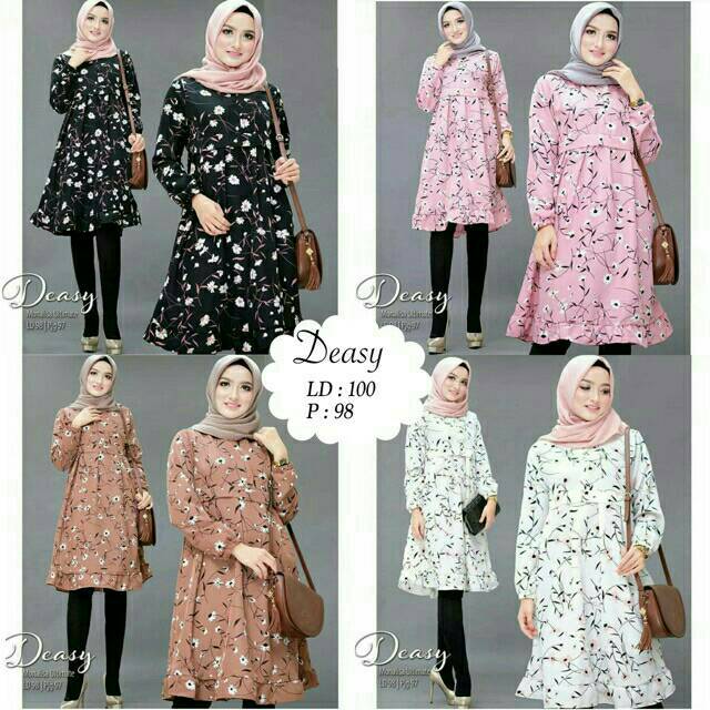 DEASY TUNIK MONALISA MOTIF IMPORT / TUNIK MODERN / TUNIK REMAJA