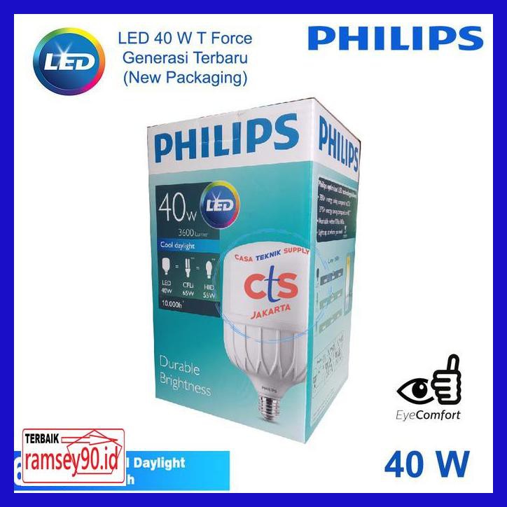 Lampu- Lampu Led Philips 40W 40 W 40 Watt 40Watt Putih R4Tegt-