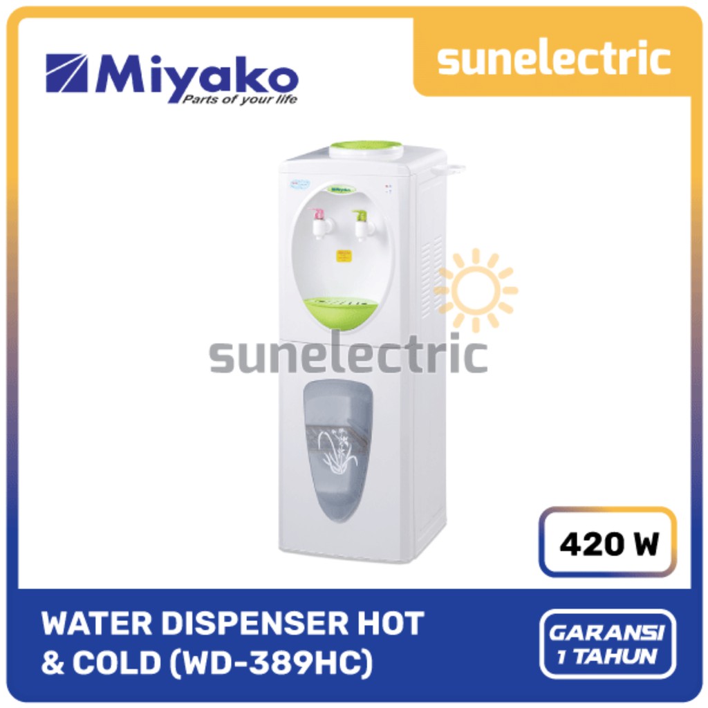 Miyako WD-389 HC Dispenser WD389 HC / WD 389HC / WD389 HC Panas Dingin - Putih