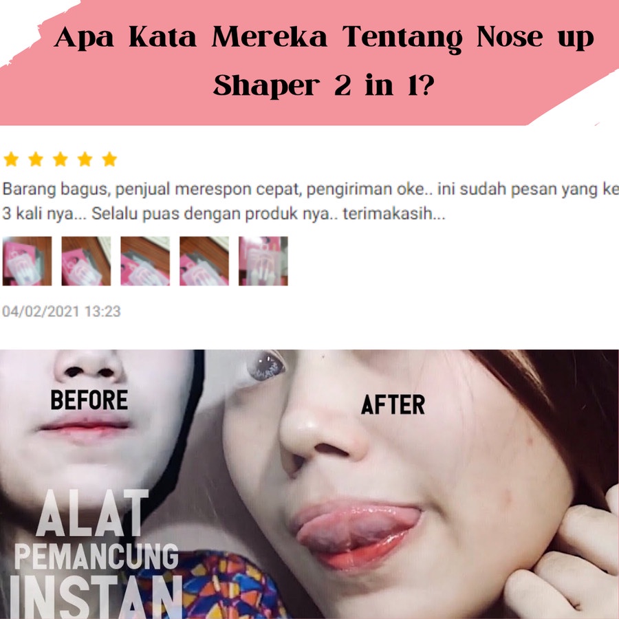 Magic Nose Shaper 2 in 1 Nose Lift Up Alat Penjepit Pemancung Nose Lift Jepitan Hidung Pesek Biar Mancung Alami Pria Dan Wanita Original Permanen