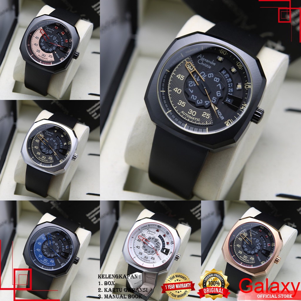 ALEXANDER CHRISTIE PRIA ORIGINAL JAM TANGAN ALEXANDRE CHRISTIE  AUTOMATIC ALEXANDER CRISTIE AC 3032