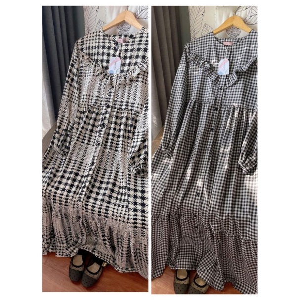 Hayya gingham black dan Freebooked PO Hayya gingham black and Hayya houndstooth haideeorlin