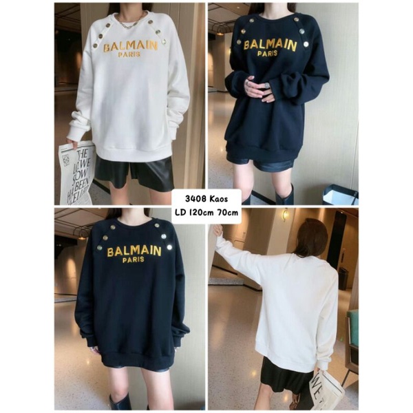 Kaos Wanita Lengan Panjang Import