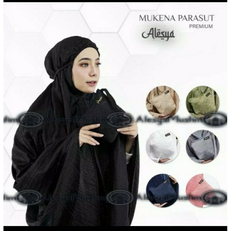 mukena dewasa polos bahan parasut