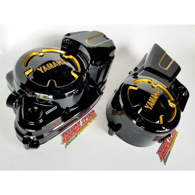 BLOK MESIN RX KING RXSPESIAL RXKING NEW CAT HITAM LIS KUNING KILAP