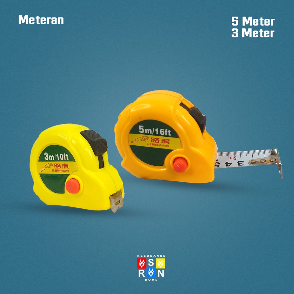 Meteran Tukang Murah 3M &amp; 5M / Meteran Gulung Alat Tukang Bangunan | Measuring Tape Roll