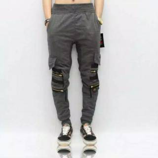  Celana  Joger Pria  Double Zipper  Celana  Jogger pants Celana  