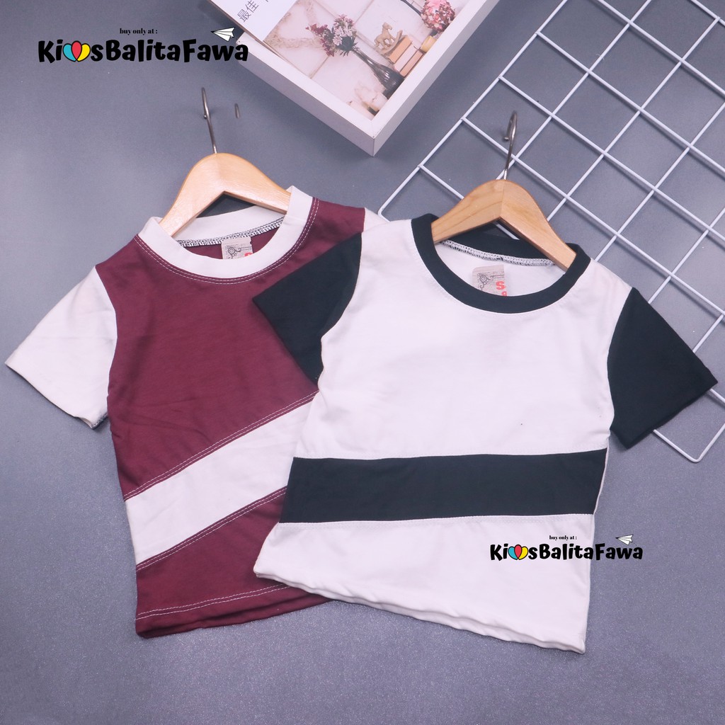 Kaos &amp; Setelan Azriel uk Bayi uk 6-18 Bulan /Baju Anak Laki Laki Polos Bahan Kaos Adem Import Harian