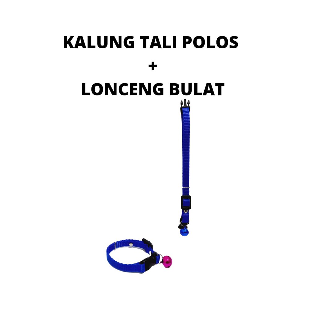 Kalung Tali Polos + Lonceng Bulat 14 mm