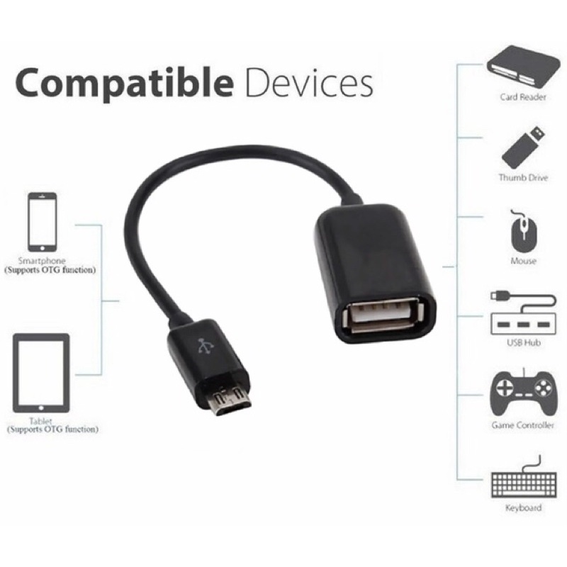 KABEL OTG MICRO KE USB HANDPHONE ANDROID/TABLET