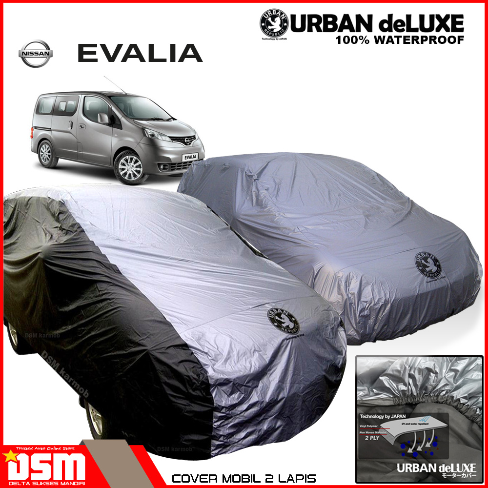 Urban Deluxe Cover Mobil 2 Lapis Nissan Evalia / 100% Waterproof Dan Anti Gores