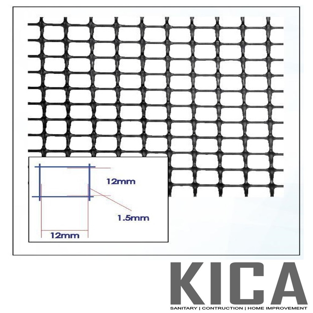 KAWAT JARING PLASTIK KOTAK 1/2 INCH / KAWAT AYAM PLASTIK / PVC - 1M
