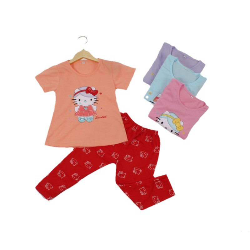 SETELAN CELANA LEGGING PAKAIAN BAJU ANAK PEREMPUAN 2-5 TAHUN MOTIF KAATTTY