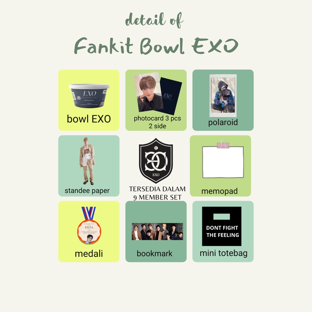 FANKIT BOWL EXO 2022 SEASON GREETING EXOL KPOP