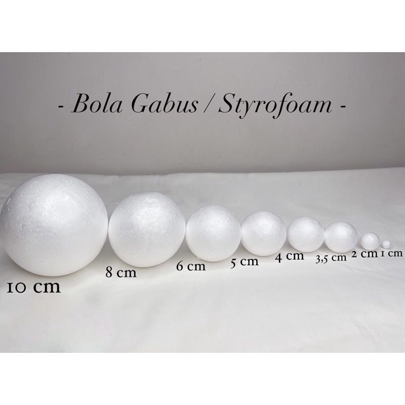 Bola Gabus Dummy Planet Bola Gabus Tata Surya / Styrofoam Ball Bola Sterofoam Bola Foam Polystyrene Styrofoam Bulat Warna Putih Untuk Dekorasi diameter 10 cm 8 cm 7 cm 6 cm 5 cm 4 cm 3 cm 2 cm 1 cm dekorasi kue dekorasi cake bola gabus kerajinan tangan