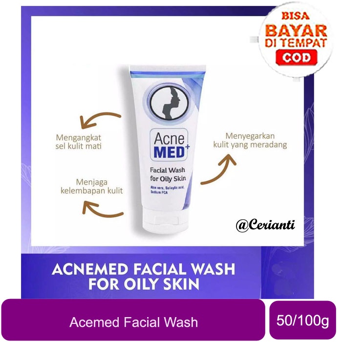 [50GR 100 gr] Pembersih Wajah Acnemed Facial Wash for Oily Skin Pembersih Muka Kulit Berminyak 50gr_Cerianti