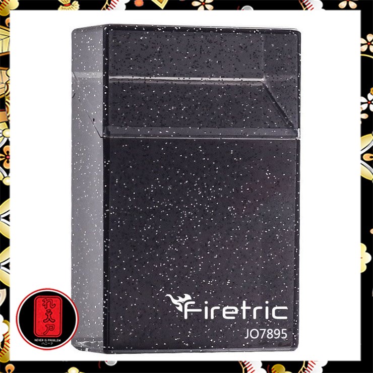 Firetric Kotak Rokok Fashion Plastic Clear Cigarette Case 20 Rokok - JO7895 - Black