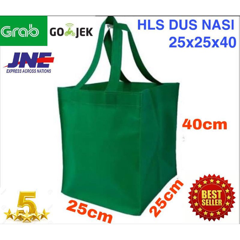 

Pembelian kelipatan 12pcs Tas Kain Spoundbound HLS Box Bento Dus Nasi 25x25x40 Tas Box Nasi Tas Belanja Tas Brownies Tas pudding