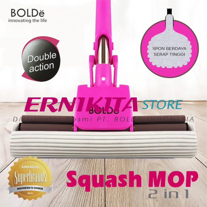 BOLDe SQUASH MOP 2 IN 1 - Alat Pel Modern Lantai dan Jendela