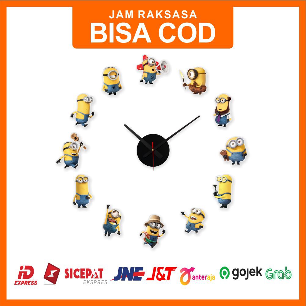 [JAM DINDING RAKSASA] JAM DINDING RAKSASA MINIONS / DIY WALL CLOCK MINIONS