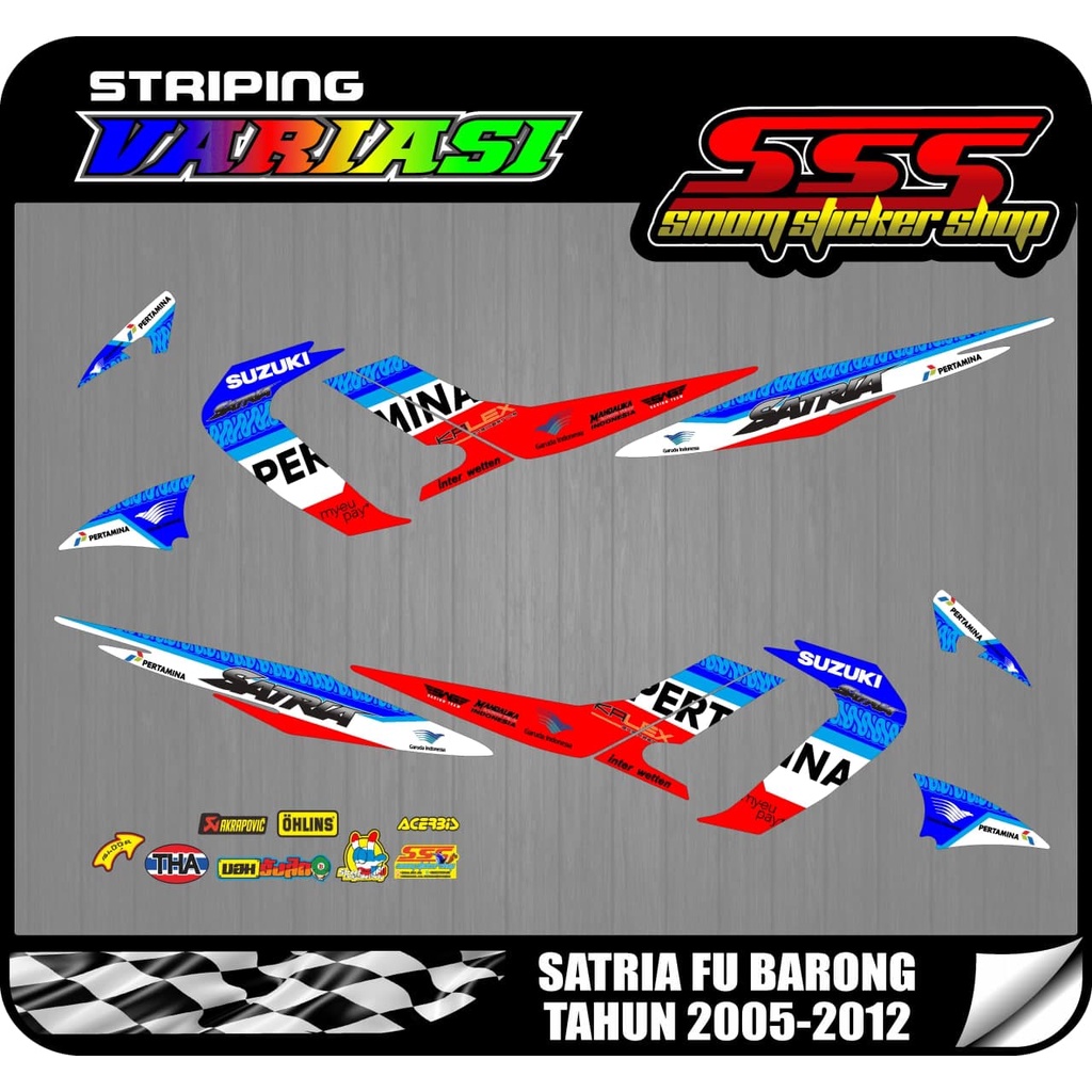 Striping Stiker Satria FU Barong Mandalika