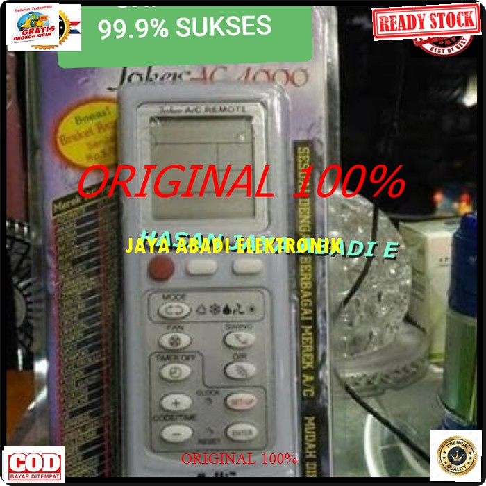 Joker original remote ac multi UNIVERSAL remot ac penyejuk pendingin ruangan control universal multi guna serba bisa kontrol air manual auto otomatis G183  BISA SEGALA MEREK AC 99.9% SUKSES  GARANSI UANG KEMBALI 100% JIKA TERBUKTI TIDAK ORIGINAL  BONUS HO