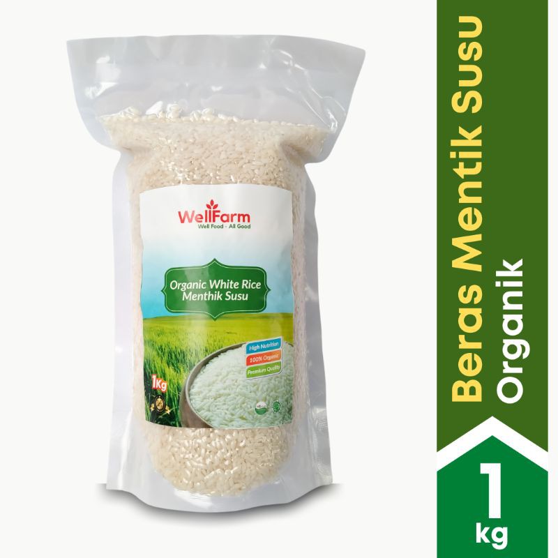 

Beras Organik 1Kg Menthik Susu Putih