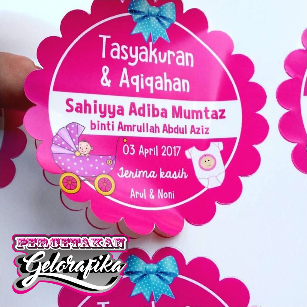 

STIKER LABEL TASYAKURAN AQIQAH - REQUEST FOTO