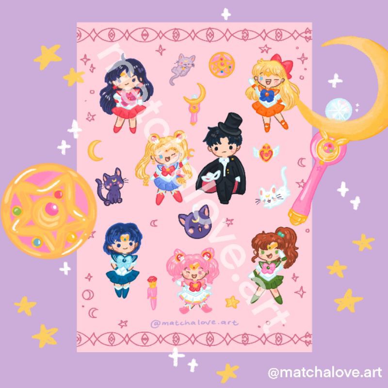 

Sailor Moon/ Sakura Sticker Sheet