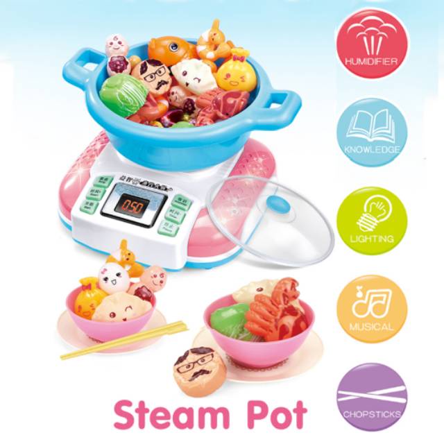 NIXNOX  Mainan Anak Pretend Play Steam Pot