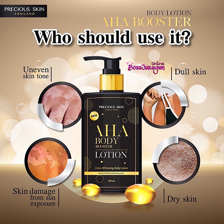 (BOSS) (BPOM) Precious Skin AHA Series | AHA Bright Serum | Lotion | Soap