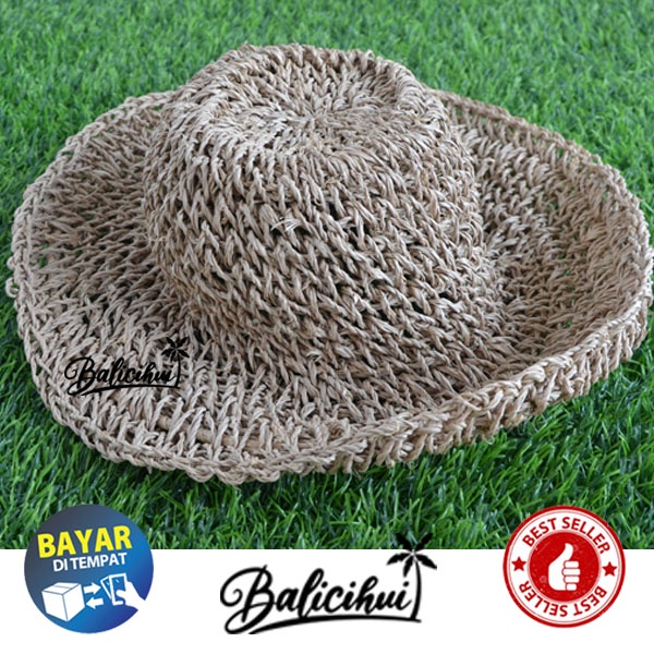 Balicihui Topi Lulu Topi Anyaman Topi Natural Topi Wanita Topi Bali