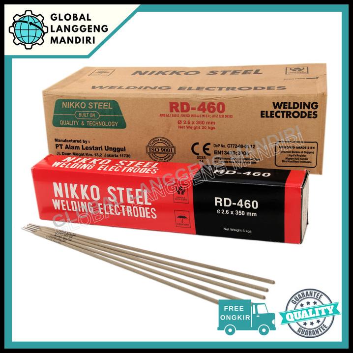 Kawat Las Nikko Rd460 2.6Mm (5Kg) / Rd 460 2.6 Mm Steel