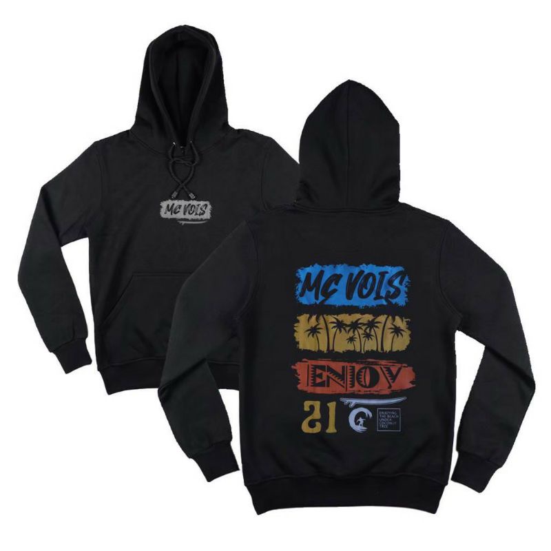 Hoodie Sweater Gambar Sablon Unisex Premium Distro Hitam