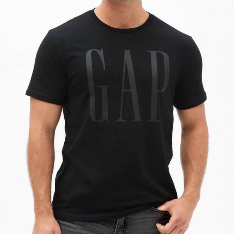 kaos tshirt GAP logo hitam original