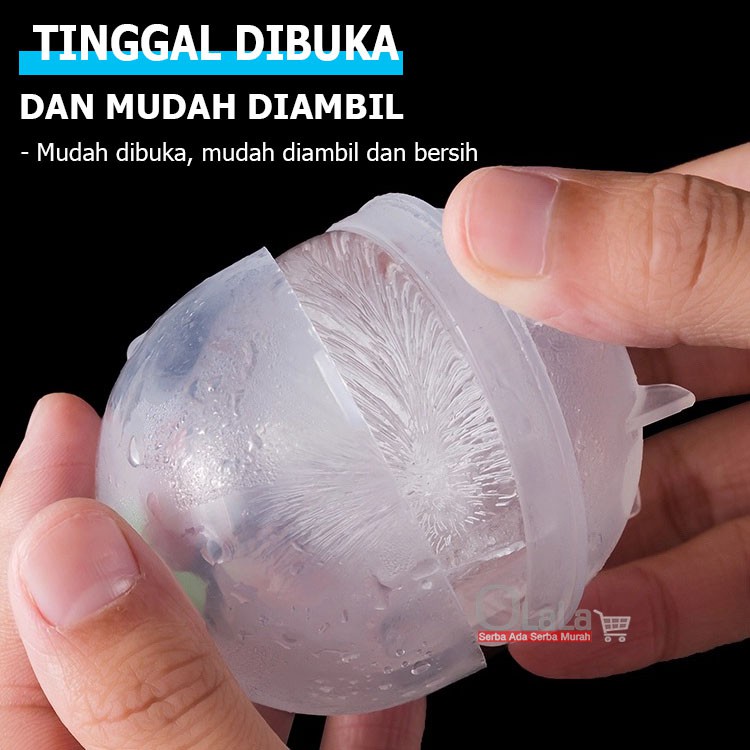 ALAT CETAKAN ES BATU MOTIF CUBE BULAT (4PCS) OLL-1165
