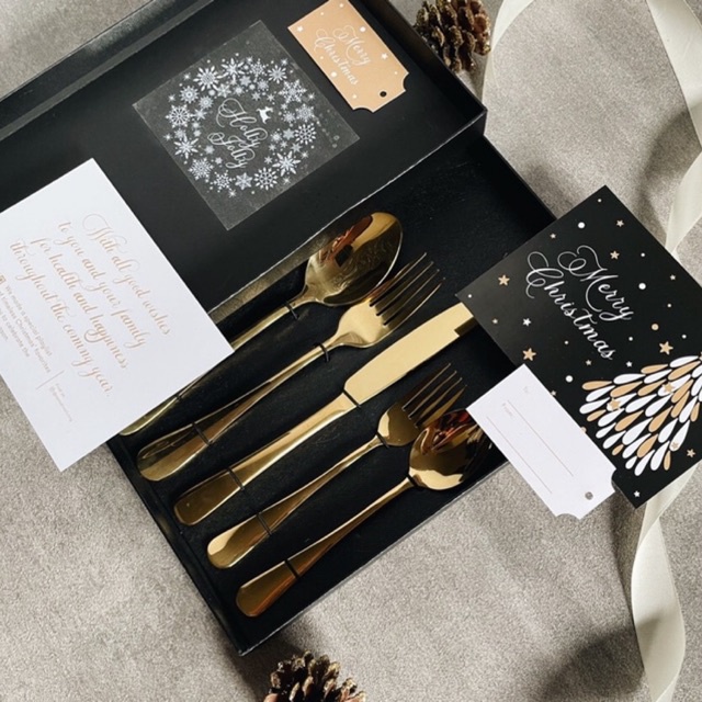 

Christmas Hampers Natal / Parcel New Year / Gift Cutlery Set Premium
